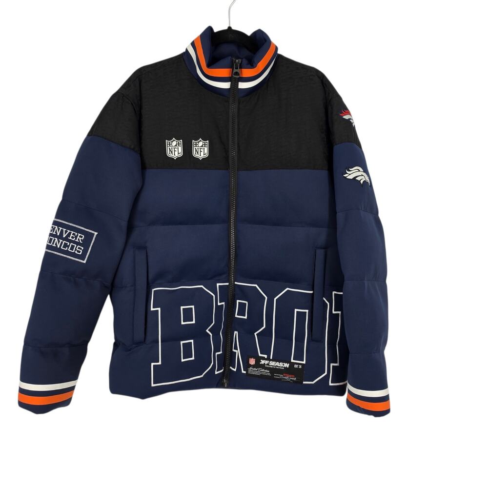 NWT Off Season Unisex NFL Denver Broncos Puffer Jacket Size Men’s XS / Women’s S